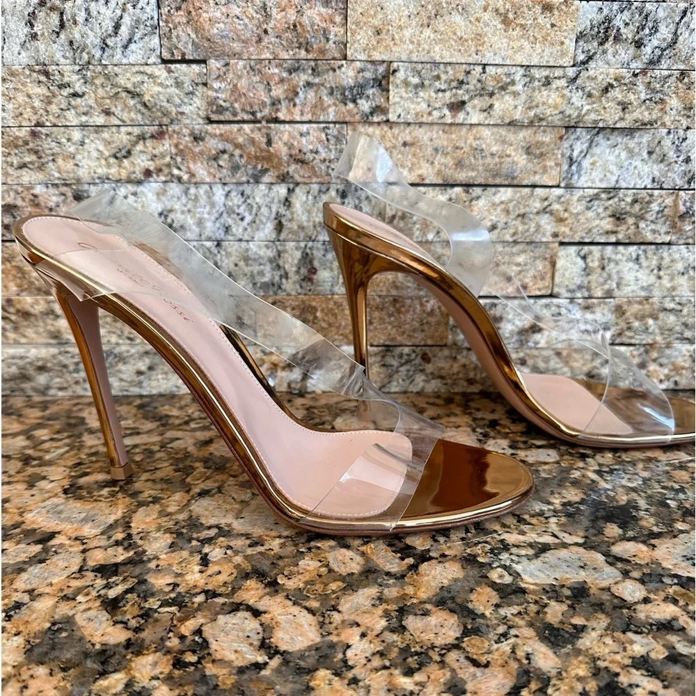GIANVITO ROSSI Metropolis  PVC slingback sandals